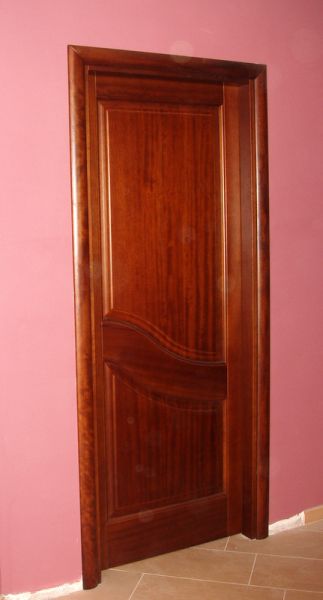 Porta in iroko (due bugne)